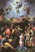 Raffaelo Santi: Die Verkl�rung Christi (apollinischer Schein des Scheins) und der besessene Knabe (dionysischer Schmerz und Wahn)